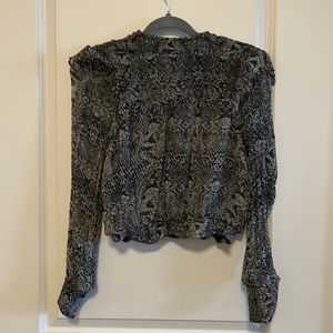 Free people xs snakeskin blouse